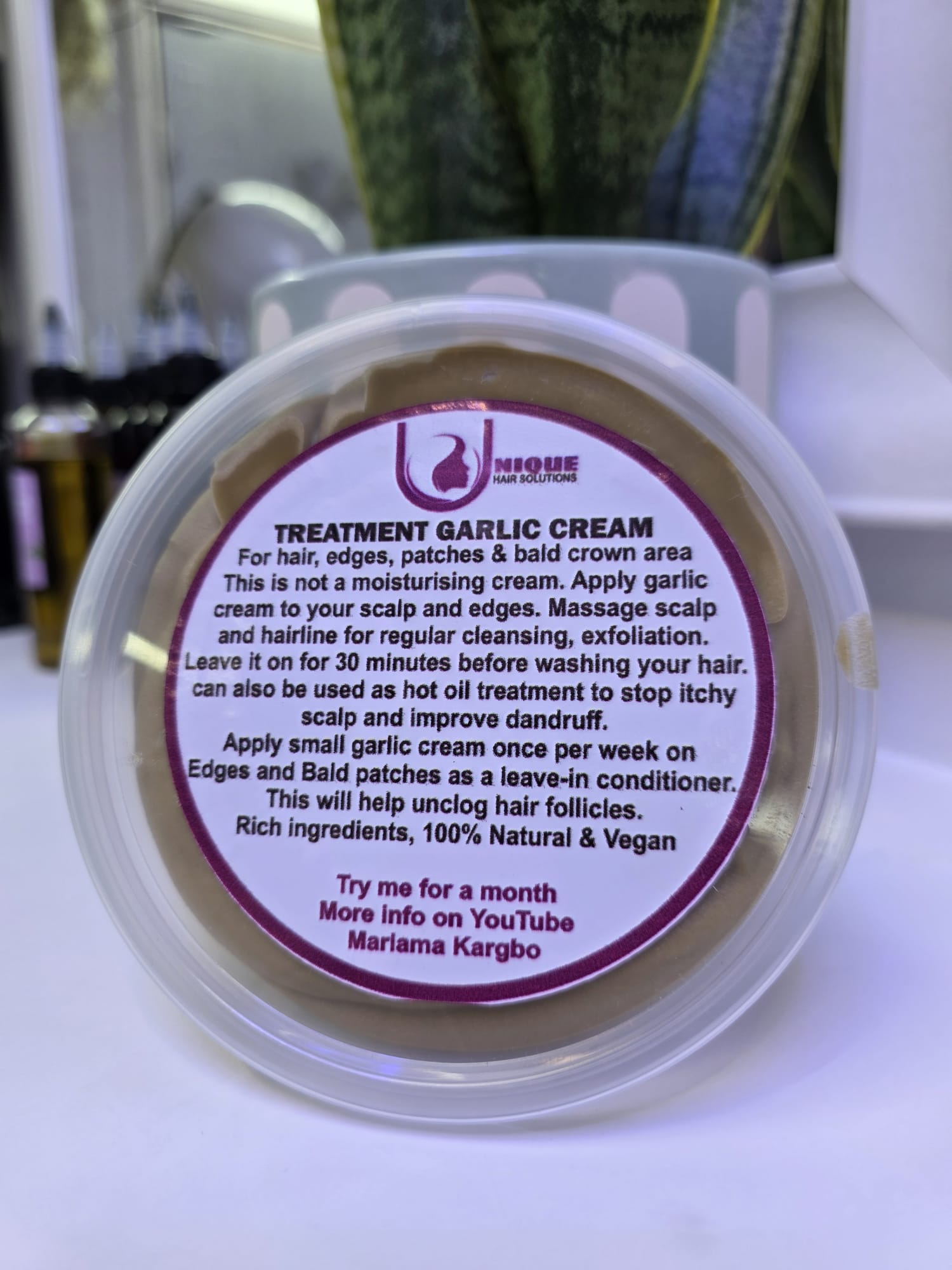 Treatment Garlic Cream