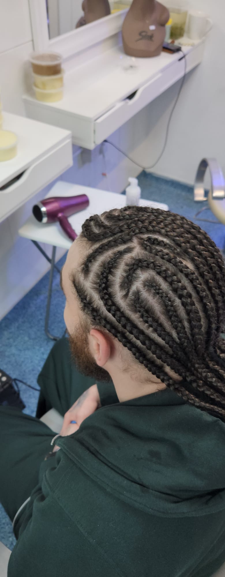 Cornrow with Own Hair