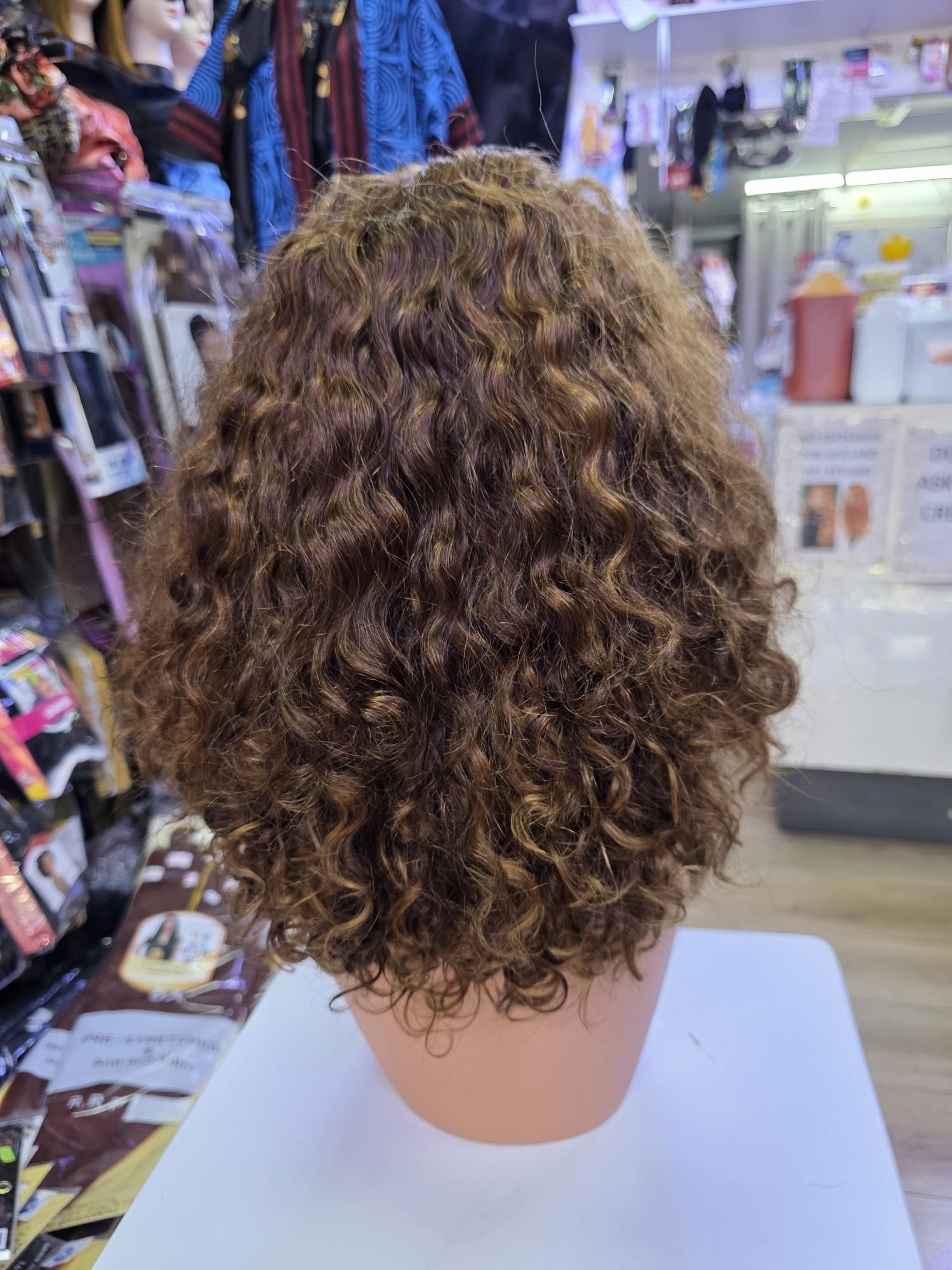 Honey Blonde Curly Wig 16 inch