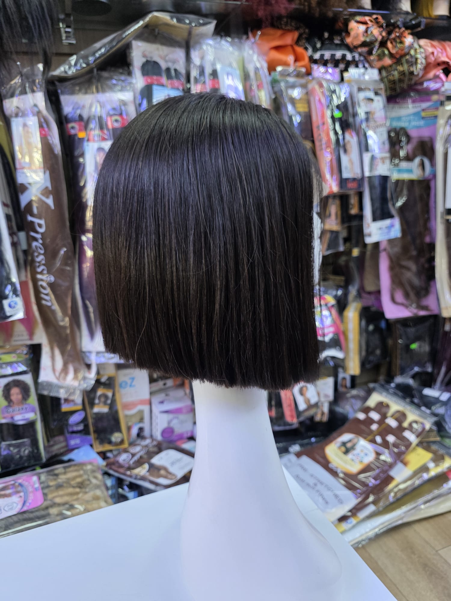 Bone Straigh Human Hair Black 16 Inches