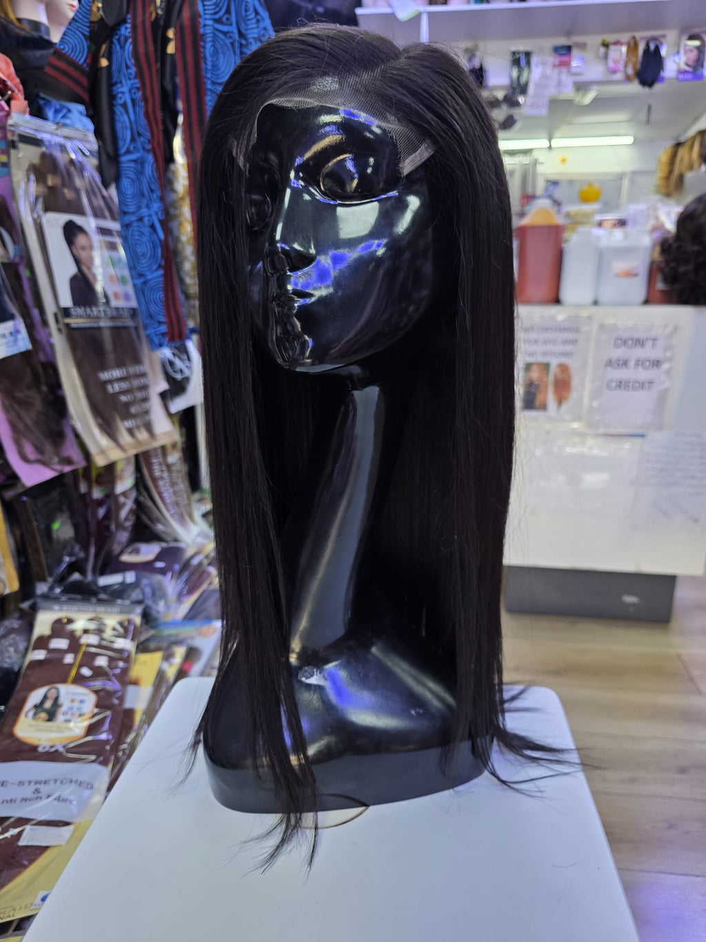 24 Inch Bone Straight Human Hair Black