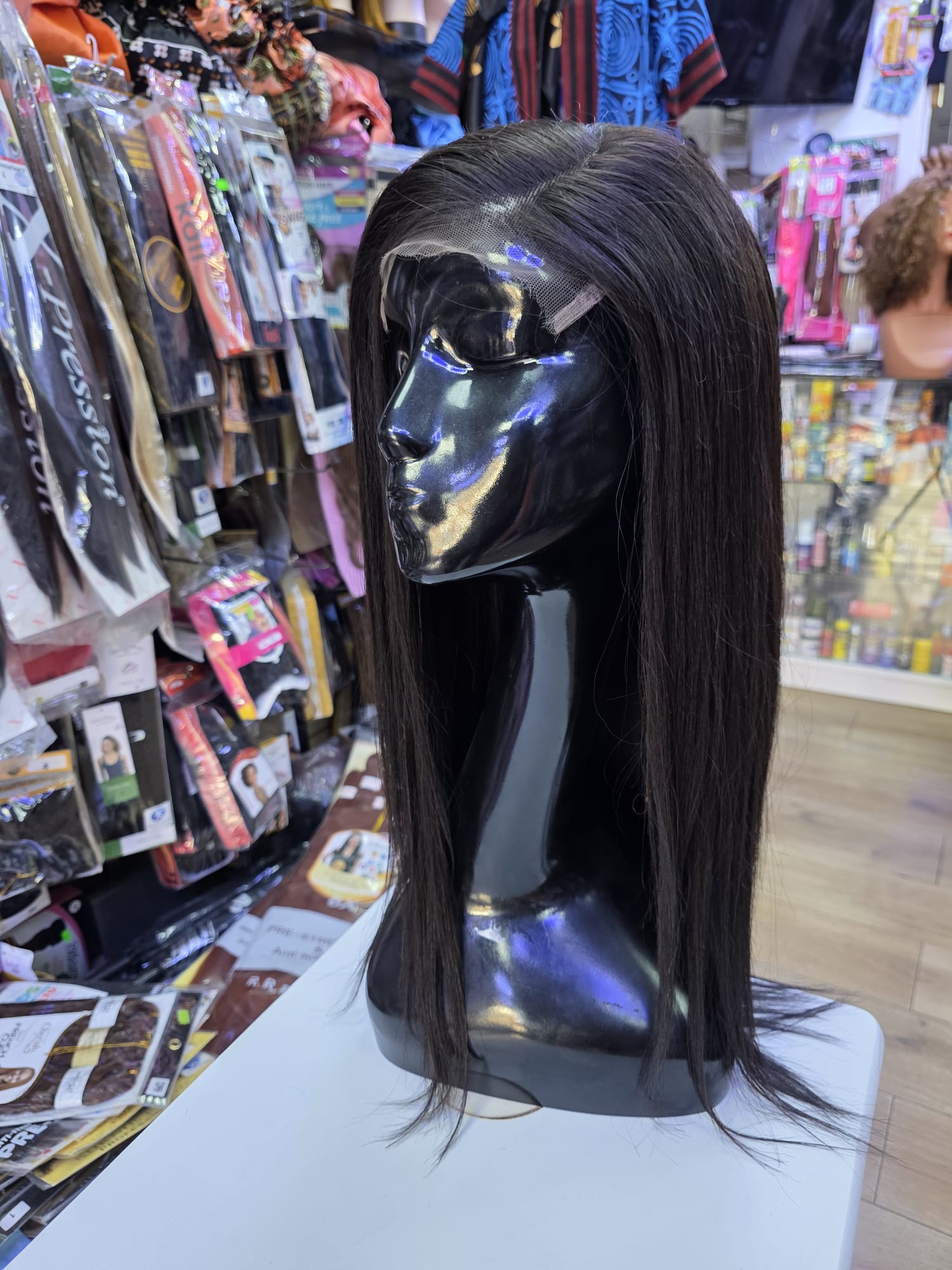 24 Inch Bone Straight Human Hair Black