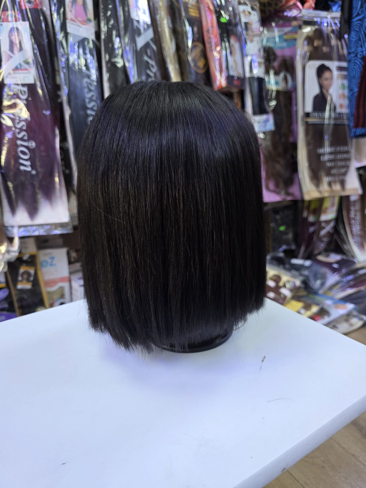 Bone Straigh Human Hair Black 16 Inches