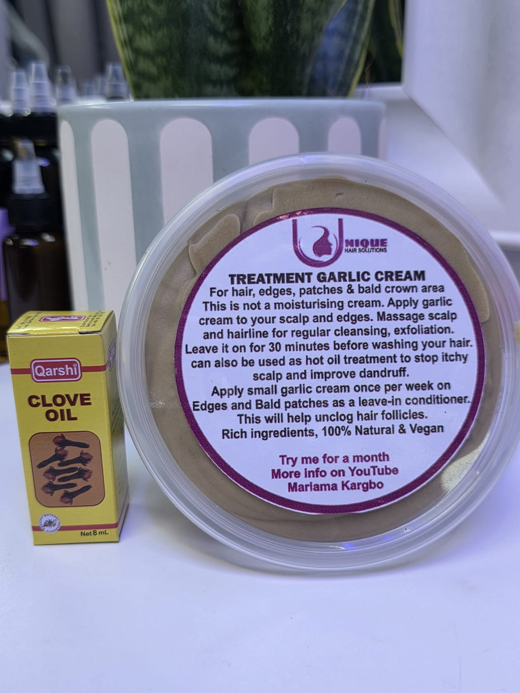 Garlic Cream and Clove Oil