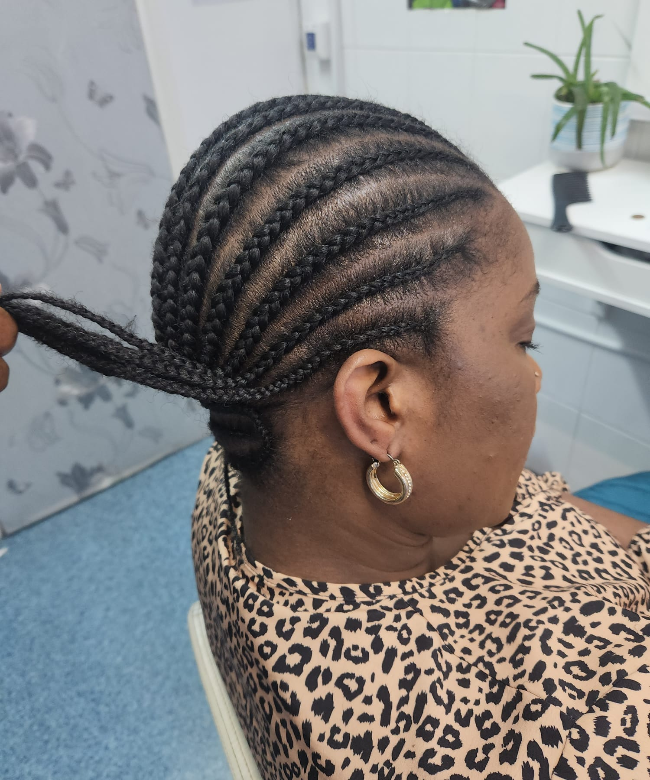 Cornrow with Own Hair